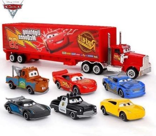 Disney Cars - Cars Auto Set - Cadeau set - Pixar Cars 3 - Lightning Mcqueen  - Jackson... | bol.com