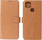 Bestcases - Motorola Moto G9 Power (2020) Hoesje - Book Case Telefoonhoesje - Kaarthouder Portemonnee Hoesje - Wallet Cases - Geschikt voor Motorola Moto G9 Power (2020) - Bruin