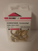 Homefix Schroefoog messing 4.0x25x12