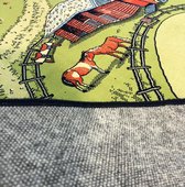 Boerderij kindervloerkleed - kindertapijt - 200 x 200 cm - wasbaar - zacht - duurzame kwaliteit - speelgoed