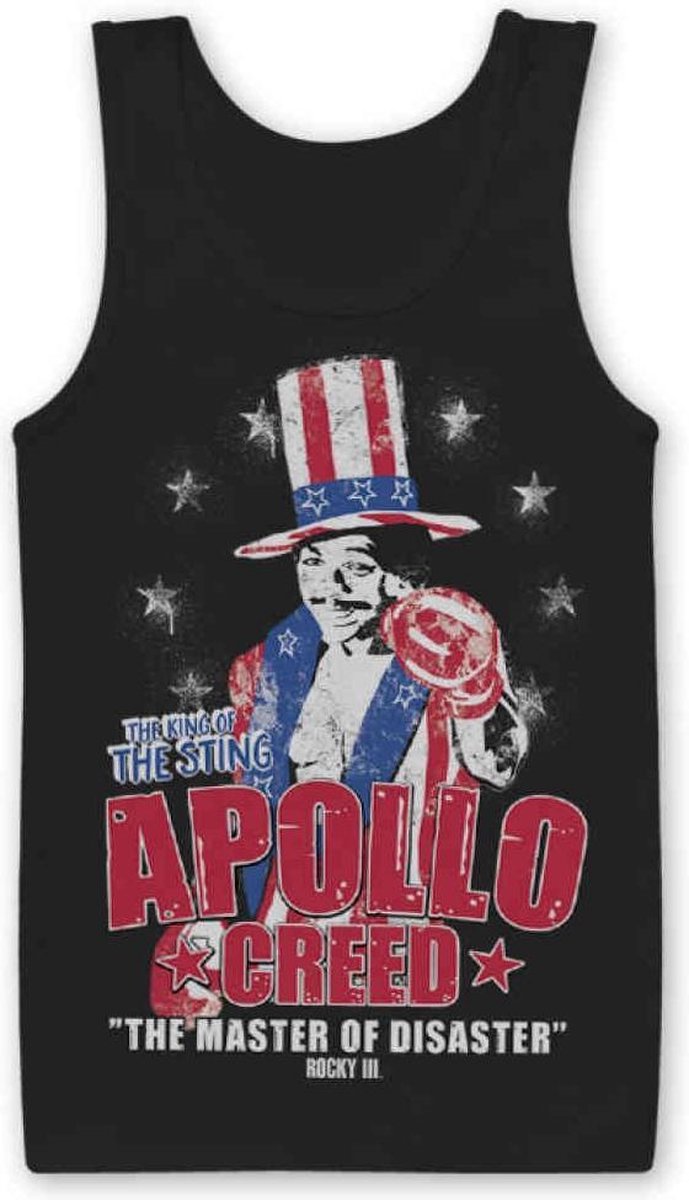 Rocky Tanktop -XL- Apollo Creed Zwart