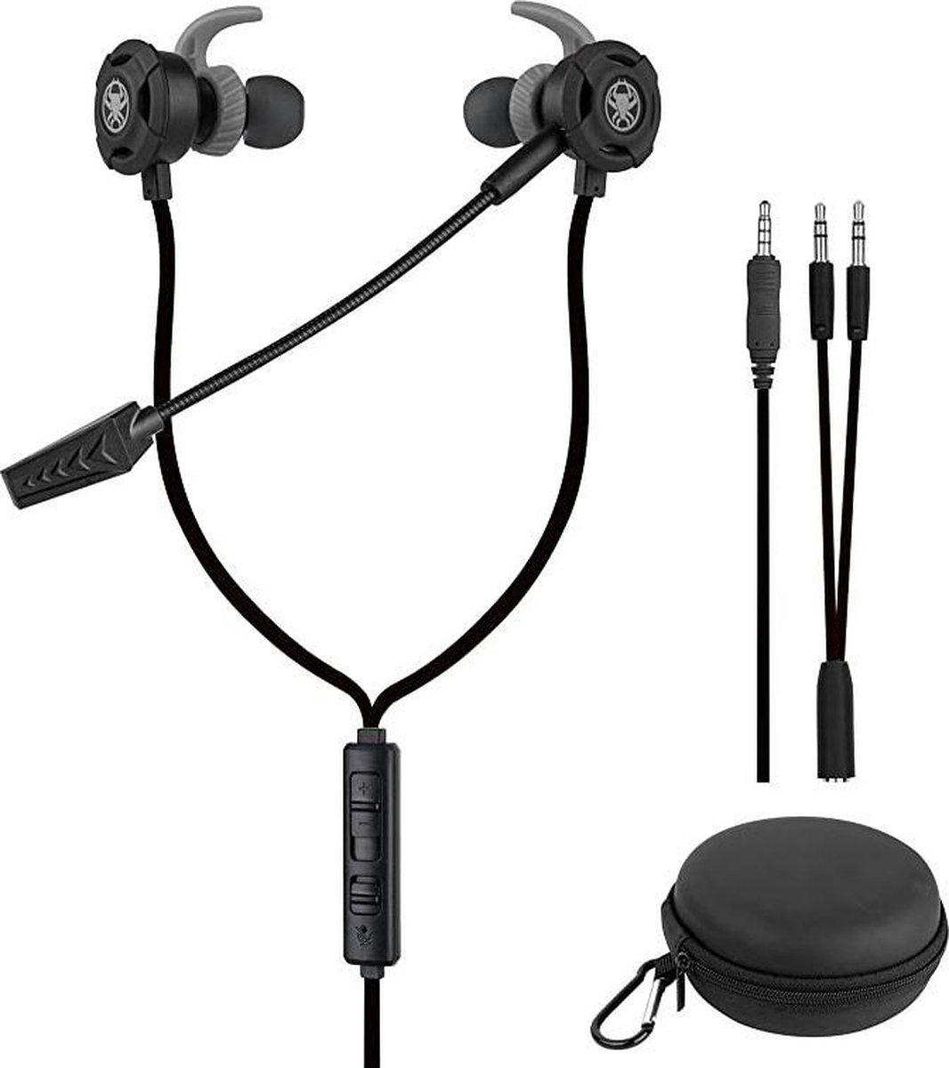 Spin dennenboom Imperial headset met microfoon - in-ears Hoofdtelefoon met verstelbare microfoon -  3,5 mm... | bol.com