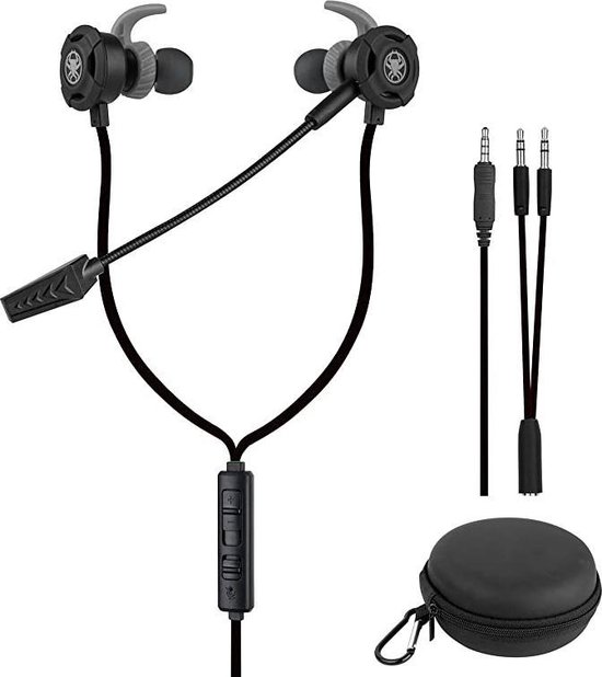 headset microfoon - in-ears Hoofdtelefoon met verstelbare microfoon - 3,5 bol.com