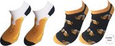 Verjaardag cadeau - Bier Sokken - Sneaker sokken - Mismatch - Sneaker - Leuke sokken - Vrolijke sokken - Luckyday Socks - Sokken met tekst - Aparte Sokken - Socks waar je Happy van
