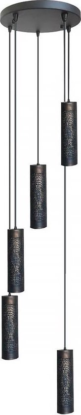 Freelight - Hanglamp Forato 5 lichts Ø 30 cm Vide bruin zwart