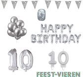 10 jaar Verjaardag Versiering Pakket Zilver