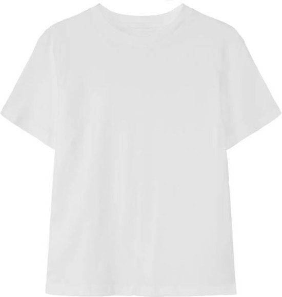 MOOI! Company - Los vallend basis T-shirt - Dames Top - NICKY - Kleur Wit - XS