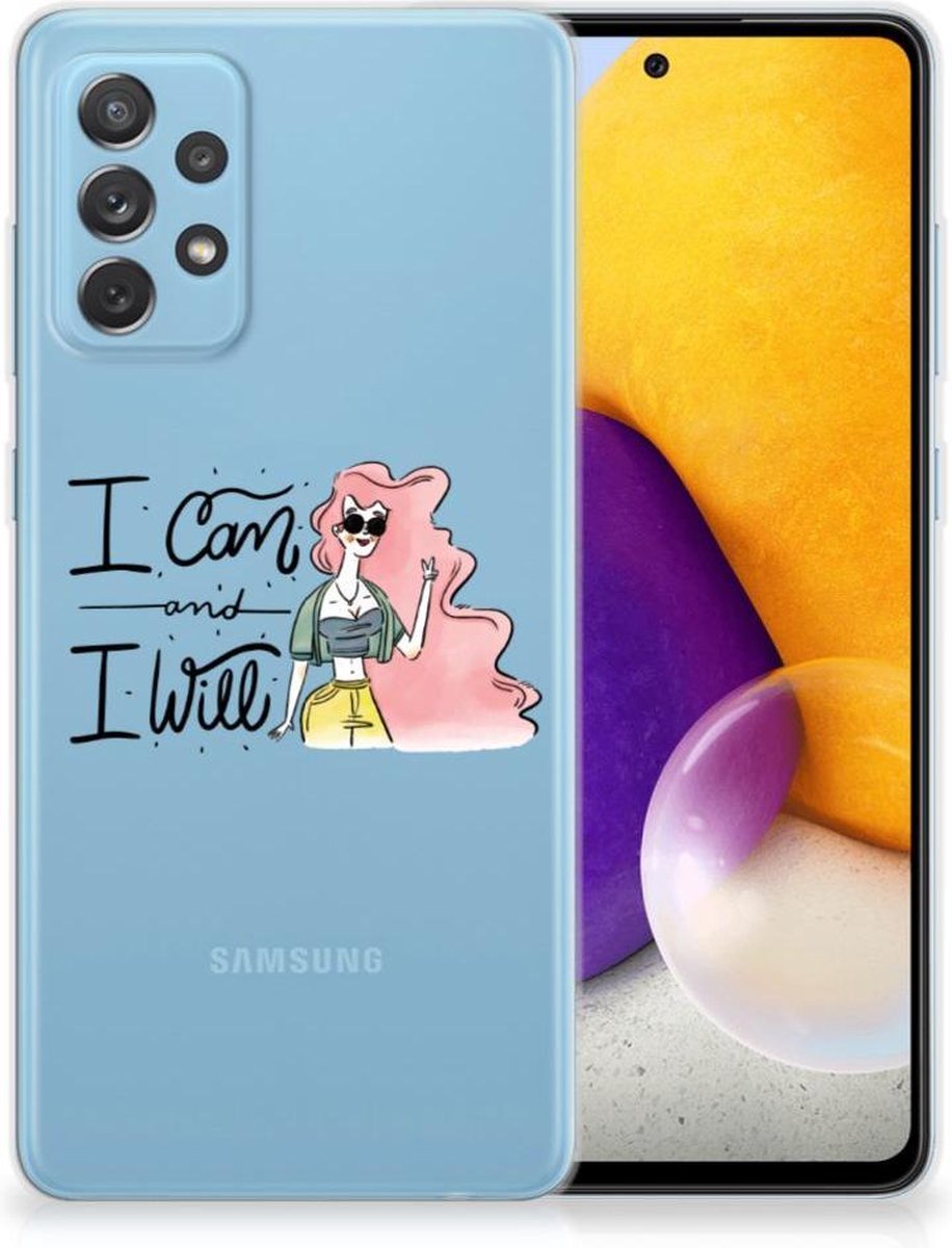 Back Cover voor Samsung Galaxy A72 Telefoonhoesje met Naam i Can