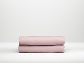 Luxe Katoen/Satijn Lits-jumeaux Hoeslaken Roze | 180x200 | Subtiel Glazend En Zijdezacht | Ademend En Juiste Pasvorm