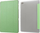 Silk Texture Horizontal Flip Leren Case met Three-Folding Holder voor Huawei M5 Lite 10.1 (Groen)