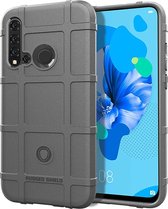 Schokbestendig Rugged Shield Volledige dekking Beschermende siliconen hoes voor Huawei Nova 5i / P20 Lite 2019 (grijs)