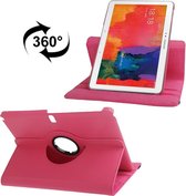 360 graden draaibare Litchi Texture lederen tas met 2-hoek weergavehouder voor Galaxy Tab Pro 10.1 / T520 (magenta)