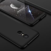 GKK Xiaomi Redmi 5 Plus Driefasige splitsing 360 graden volledige dekking PC-beschermhoes Achterkant (zwart)