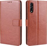 Retro Crazy Horse Texture Horizontal Flip Leather Case voor vivo iQOO Neo / S1 / Y7S / Z5, met houder & kaartsleuven & fotolijst (bruin)