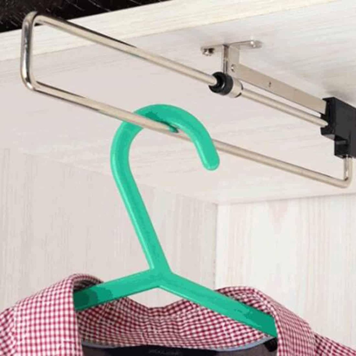Telescopische rail uittrekbare kledingkast kleerhanger (35 cm)