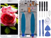 Lcd-scherm en digitizer volledige montage met frame voor Asus Zenfone 4 Max ZC554KL X00ID (wit)