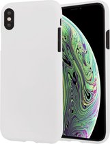 GOOSPERY SOFT FEELING Liquid TPU Drop-proof Soft Case voor iPhone XS (wit)