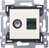 Niko - Data stopcontact coax + RJ45 utp CAT6 white - 101-65258