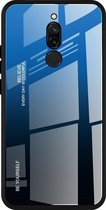 Voor Geschikt voor Xiaomi Redmi 8 Gradient Color Glass Case (blauw)