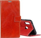 Retro Crazy Horse Texture Horizontale Flip Leather Case voor Huawei Honor 10 Lite / P Smart 2019, met houder & kaartsleuven & fotolijst (rood)