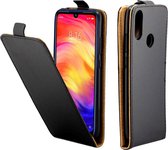 Zakelijke stijl verticale flip TPU lederen tas met kaartsleuf voor Xiaomi Redmi Note 7 (zwart)