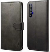 Voor Huawei Honor 20 GUSSIM zakelijke stijl horizontale flip lederen tas met houder & kaartsleuven & portemonnee (zwart)