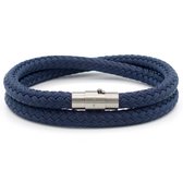 Wiyer Bracelets Touwarmband - Navy - 6 mm - XL