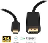 DrPhone DP5 - USB 3.1 Type C USB-C (Thunderbolt 3) naar Displayport – 4K HDTV Adapter – 60hz – 1.8M - Zwart