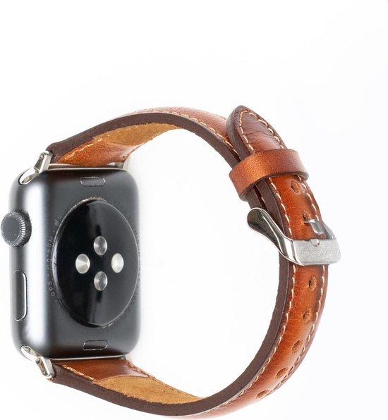Bracelet Apple Watch en cuir marron Cognac - Design - Convient aux femmes -  Série... | bol