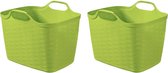 Curver - Opbergmand - Flexi Basket - 27 Liter - Groen - PAKKET - 2 stuks