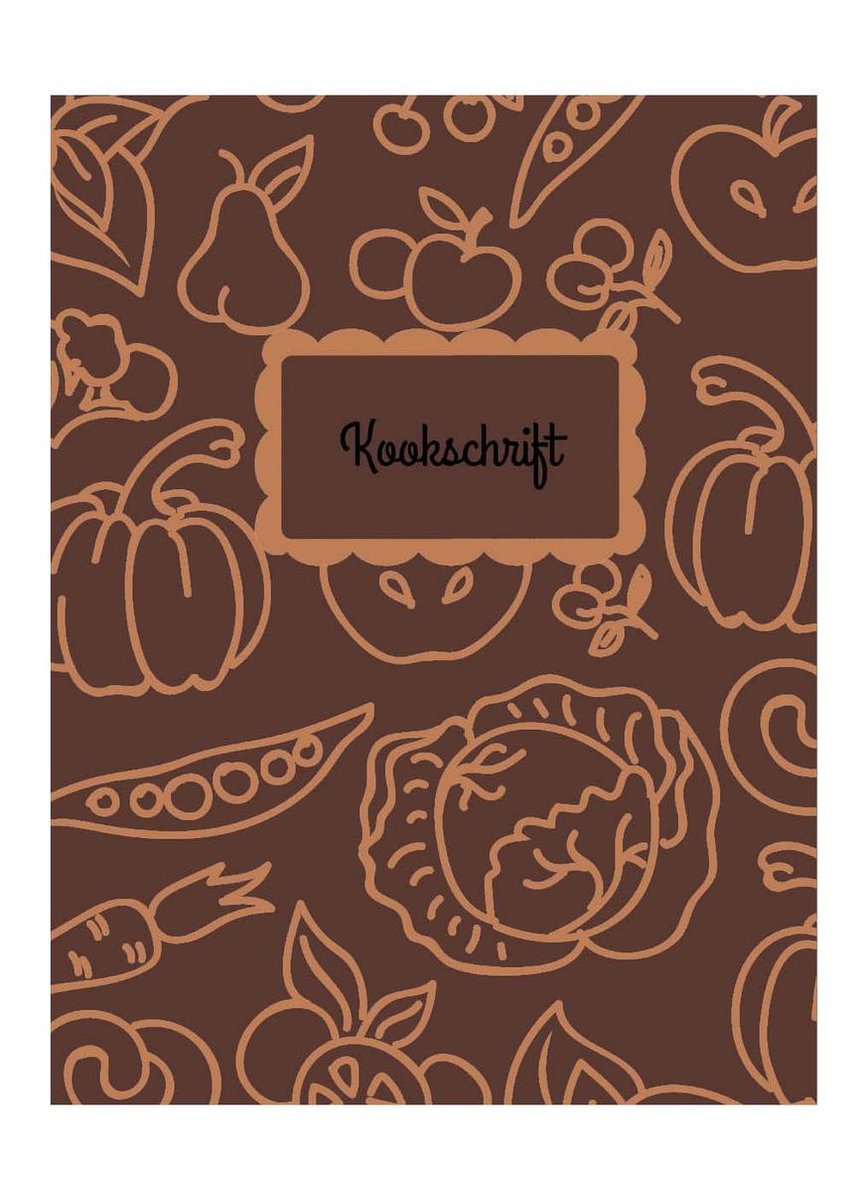 HappyBook - Kookschrift - Recepten - Bruin - Koken - Kookboek - Recepten - Cadeau - Kookliefhebber - Gerechten - Keuken - Gerechtenboek - Softcover - Elastiek - Boekenlegger - Familierecepten - Familie Kookboek - Maak je eigen kookboek - Familybook