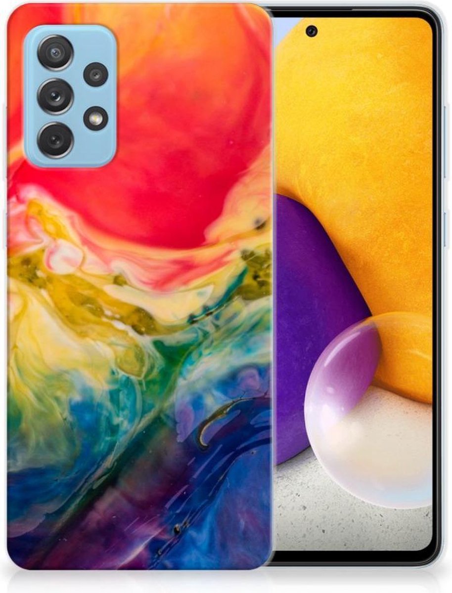Hoesje maken Samsung Galaxy A72 Watercolor Dark