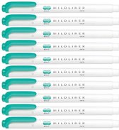 Zebra Mildliner Double-Sided Highlighter - Fine / Bold – Mild Summer Green  Set van 10 verpakt in een Zipperbag