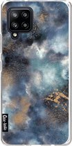 Casetastic Samsung Galaxy A42 (2020) 5G Hoesje - Softcover Hoesje met Design - Smokey Dark Marble Print