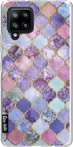 Casetastic Samsung Galaxy A42 (2020) 5G Hoesje - Softcover Hoesje met Design - Purple Moroccan Tiles Print