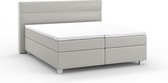 Karlsson boxspring Solid Lina vlak met gestoffeerde matras - 160 x 200 cm - grijs