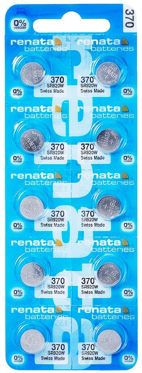 Horlogebatterijen Renata 370 (SR920W) - 1.55V 10 stuks