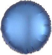 Folieballon metaalblauw mat, 40cm kindercrea