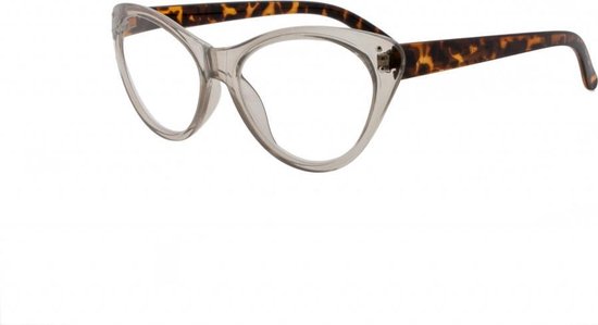 Icon Eyewear leesbril Grace VCB602 +1.50 Grijs transparant montuur Tortoise poten