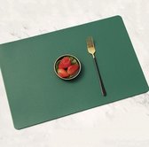 Møbler & Co - Leren Placemat - Groen - Set van 4 stuks