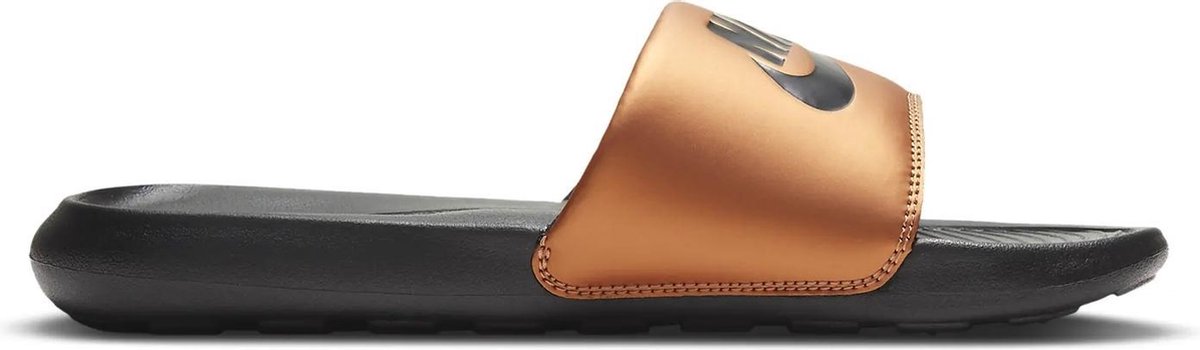Nike Victori One Slipper voor dames Black Metallic Copper Black Dames