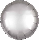 Folieballon zilver rond, 40 cm kindercrea