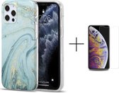 Luxe marmer hoesje voor Apple iPhone 11 | Marmerprint | Back Cover + 1x screenprotector