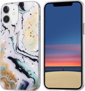 Apple iPhone 12 Mini TPU Backcover - Mix Licht Glitter Print
