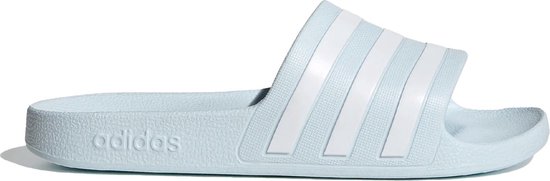 adidas Slippers - Maat 40.5 - Unisex - lichtblauw - wit | bol.com