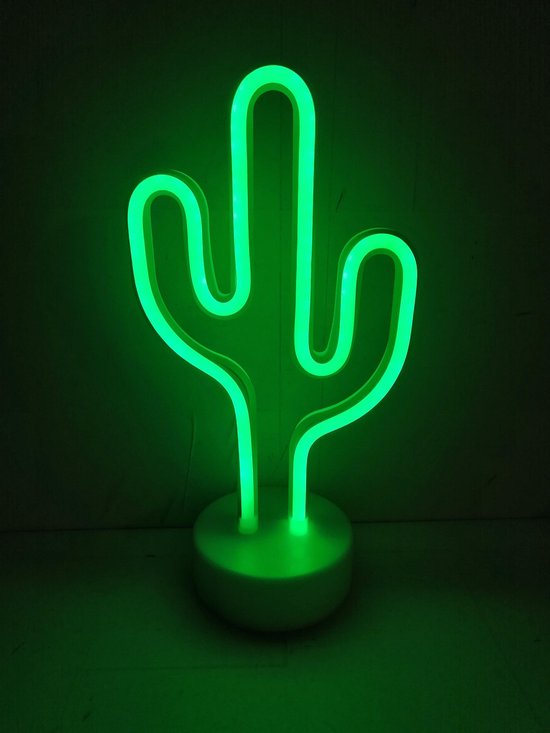 Neon verlichting  Cactus - Home Decor - nachtlamp - tafellamp - met kabel