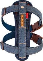 Plaque de poitrine EzyDog - Harnais pour chien - Fusible de ceinture de sécurité inclus - Taille S - Denim