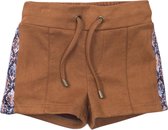 DJ Dutchjeans meisjes korte suede broek met bies Camel