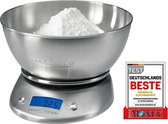 Gutos ProfiCook PC-KW 1040 Digitale keukenweegschaal, behuizing, schaal en weegvlak van roestvrij staal, tarrafunctie, multifunctioneel LCD-display