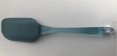 Pannenlikker siliconen 25cm blauw grijs met ophangoog -  hittebestendig | vaatwasbestendig | bakspatel | pannenlikker | schoonmaken van pan of schaal